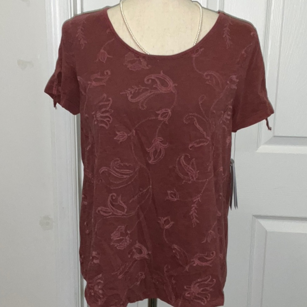 Sonoma Embroidered Tie-Sleeve Tshirt